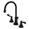 Kingston Brass KS2980DFL NuFrench Widespread Bathroom Faucet W/Brass Pop-Up, Matte Blk KS2980DFL - alternate 1